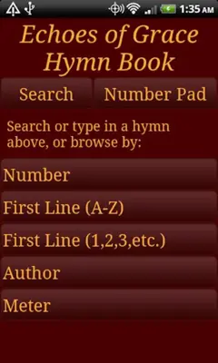 Echoes of Grace Hymns android App screenshot 1